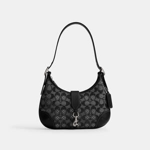 Coach Hamptons Hobo Bag In Crystal Signature Jacquard